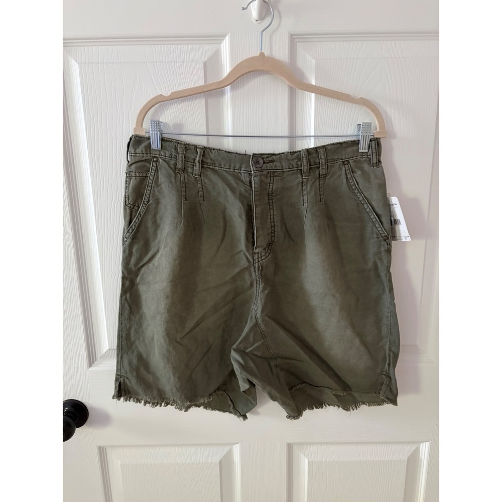 Free People Army Green Makai Cut Off Shorts OB963134 Size 10